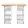 vidaXL Gartentisch aus Gabionen 100x70x72 cm Massivholz Kiefer