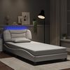 vidaXL Bettgestell mit LED ohne Matratze "Hvar" Wei&szlig; 100x203 cm