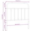 vidaXL Kopfteil Metall Wei&szlig; 90 cm