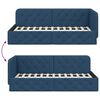 vidaXL Eckbettgestell mit Kopfteil Blau 90 x 200 cm Stoff