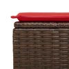 vidaXL 7-tlg. Garten-Sofagarnitur mit Kissen Braun Poly Rattan Akazie