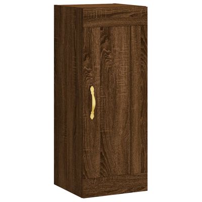 vidaXL Highboard Braun Eichen-Optik 34,5x34x180 cm Holzwerkstoff