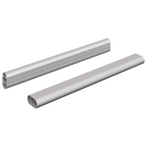 vidaXL Kleiderstange 2 stk. Silber 264 x 15 x 29 mm Aluminiumlegierung