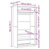 vidaXL Kleiderschrank Sonoma-Eiche 100x50x200 cm Holzwerkstoff