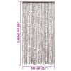 vidaXL Fliegenvorhang Taupe und Wei&szlig; 100x230 cm Chenille