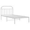 vidaXL Bettgestell mit Kopfteil Metall Wei&szlig; 107x203 cm