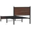 vidaXL Metallbett ohne Matratze Braun Eichen-Optik 80x200 cm
