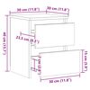 vidaXL Nachttische 2 Stk. Schwarz 30&times;30&times;40 cm Holzwerkstoff