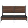 vidaXL Metallbett ohne Matratze Braun Eichen-Optik 137x190 cm
