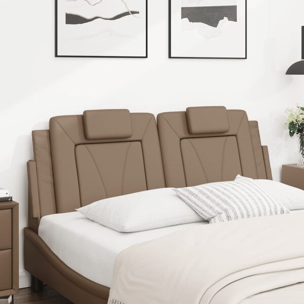 vidaXL Kopfteil-Kissen "Viana" Cappuccino-Braun 120 cm Kunstleder