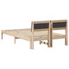 vidaXL Bettgestell Braun und Taupe 120 x 190 cm Massivholz Kiefer