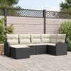 vidaXL Gartensofa-set 6 pcs Schwarz Poly-Rattan