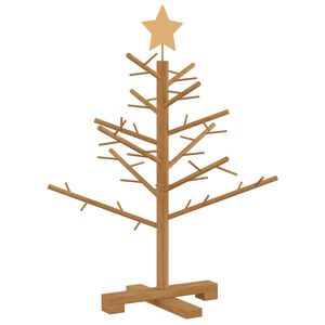 vidaXL Holz Weihnachtsbaum Braun 75 cm Massives Kiefernholz
