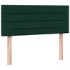 vidaXL Boxspringbett mit Matratze Dunkelgr&uuml;n 120x210 cm Samt