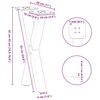vidaXL Couchtischbeine X-Form 2 Stk. Naturstahl 28x(42-43) cm Stahl