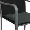 vidaXL Gartenst&uuml;hle mit Kissen 6 Stk. Schwarz 56x59x84 cm Poly Rattan