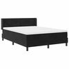 vidaXL Boxspringbett mit Matratze Schwarz 190 x 140 cm Samt