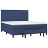 vidaXL Boxspringbett mit Matratze Blau 160x200 cm Stoff