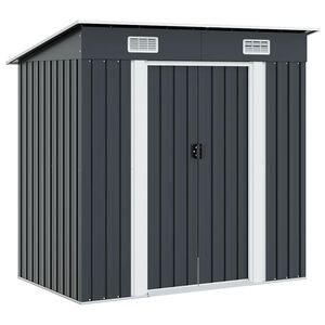 vidaXL Gartenschuppen Anthrazit Stahl