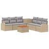 vidaXL Sofa Set 8 stk. Beige und Hellgrau Polyrattan und Stahl