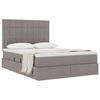 vidaXL Aufbewahrungsbett mit Matratze Taupe 140 x 190 cm Polyester