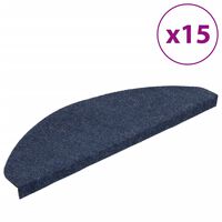 vidaXL Stufenmatten Selbstklebend 15 Stk. 65x22,5x3,5 cm Blau