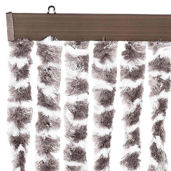 vidaXL Fliegenvorhang Taupe und Wei&szlig; 56x200 cm Chenille