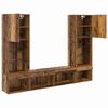 vidaXL TV Wand Einheiten mit LED mit LED 5 pcs Altholz Holzwerkstoff