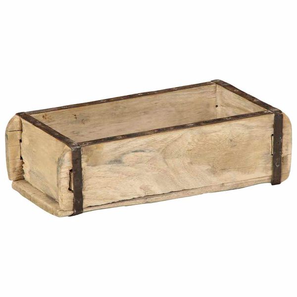 vidaXL Tablett Braun 30 x 15 x 9 cm Massives upgecyceltes Holz