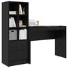 vidaXL Schreibtisch mit Schubladen 2 pcs Schwarz Eichen-Optik