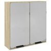 vidaXL Bad-Spiegelschrank Sonoma-Eiche 64,5x20x66,5 cm Holzwerkstoff