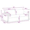 vidaXL Sofa Dunkelgrau Gesamtabmessungen: 198 x 78 x 80 cm (B x T x H)