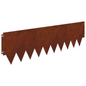 vidaXL Rasenkante 10 stk. 103 x 30 cm Stahl Rostoptik