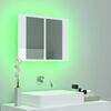 vidaXL LED-Bad-Spiegelschrank Hochglanz-Wei&szlig; 60x12x45 cm Acryl