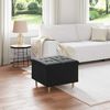 vidaXL Knopf Hocker mit Kissen Schwarz 60 x 60 x 45 cm Samt