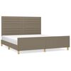 vidaXL Bettgestell ohne Matratze Taupe 160x200 cm Stoff
