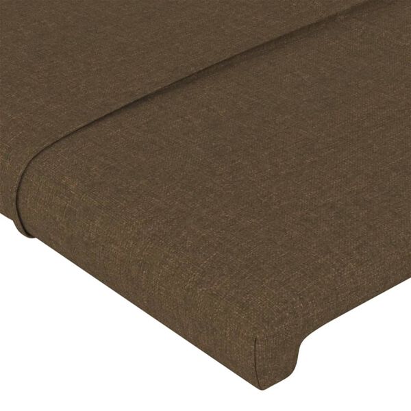 vidaXL Kopfteile 2 Stk. Dunkelbraun 80x5x78/88 cm Stoff