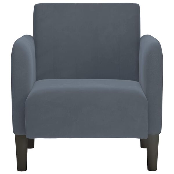 vidaXL Sessel mit Armlehnen Dunkelgrau 54 cm Samt