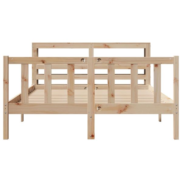 vidaXL Massivholzbett ohne Matratze 140x190 cm Kiefernholz