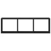 vidaXL Wandschrank 100x16x30 cm Schwarz Holzwerkstoff