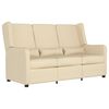vidaXL 3-Sitzer Massagesessel Creme Stoff