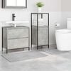 vidaXL Anti-Rutsch Badematten-Set 2 pcs Grau PP