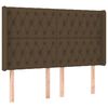 vidaXL Boxspringbett mit Matratze & LED Dunkelbraun 140x190 cm Stoff