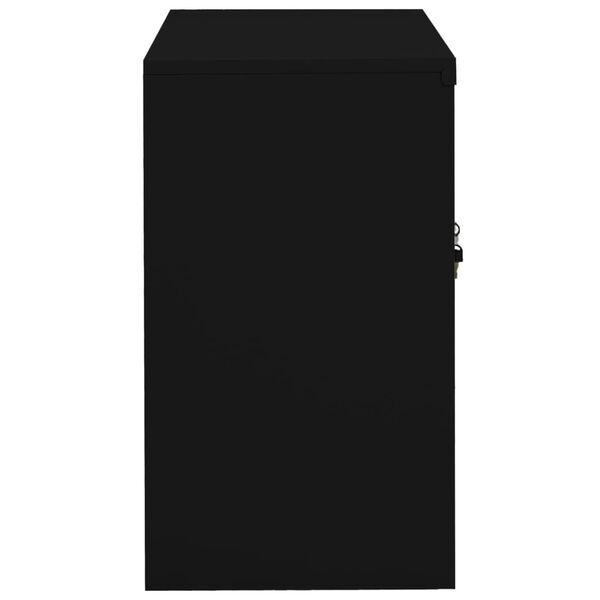 vidaXL B&uuml;roschrank Schwarz 90x40x70 cm Stahl