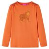 Kinder-Langarmshirt Dunkelorange 92