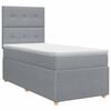 vidaXL Boxspringbett mit Matratze Hellgrau 80 x 200 cm Stoff