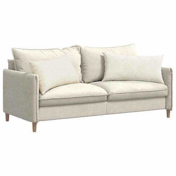 vidaXL Sofakissen 2 St&uuml;ck Creme 80 x 40 cm Cordstoff