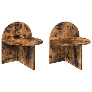 vidaXL Nachttisch 2 pcs Ger&auml;ucherte Eiche 40 x 35,5 x 45,5 cm