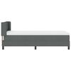 vidaXL Boxspringbett mit Matratze mit Matratze Dunkelgrau 100 x 200 cm