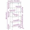 vidaXL B&uuml;cherregal Schwarz Eichen-Optik 76 x 33 x 188,5 cm